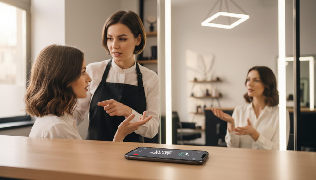 Voice Agent im Haarsalon: 24/7 Erreichbarkeit, volle Kundenzufriedenheit – ohne Telefon-Stress